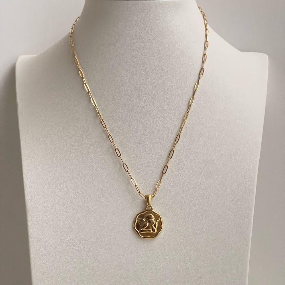 Gold filled Hexagonal Pendant| Angel Necklace